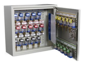 KS - Commander Combined Key Tracking Peg In Peg Out Tracker Boards Set Inside a High Security Key Cabinet 25 Key System