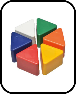 Magnetic Coloured Blocks (Plain)